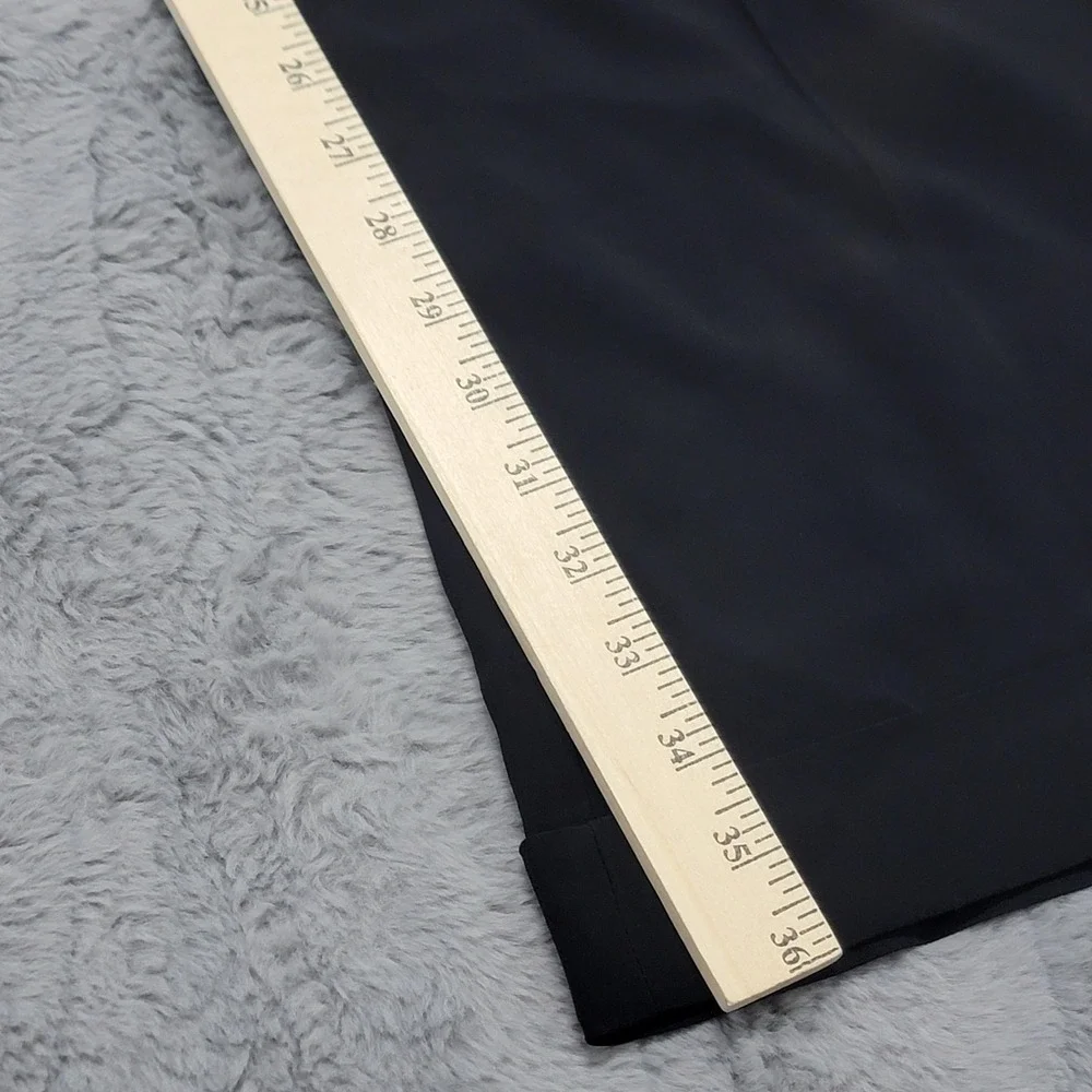 Ralph Lauren Collection Acklie Wool Gabardine Tuxedo Pants Womens 2 Black Pleats